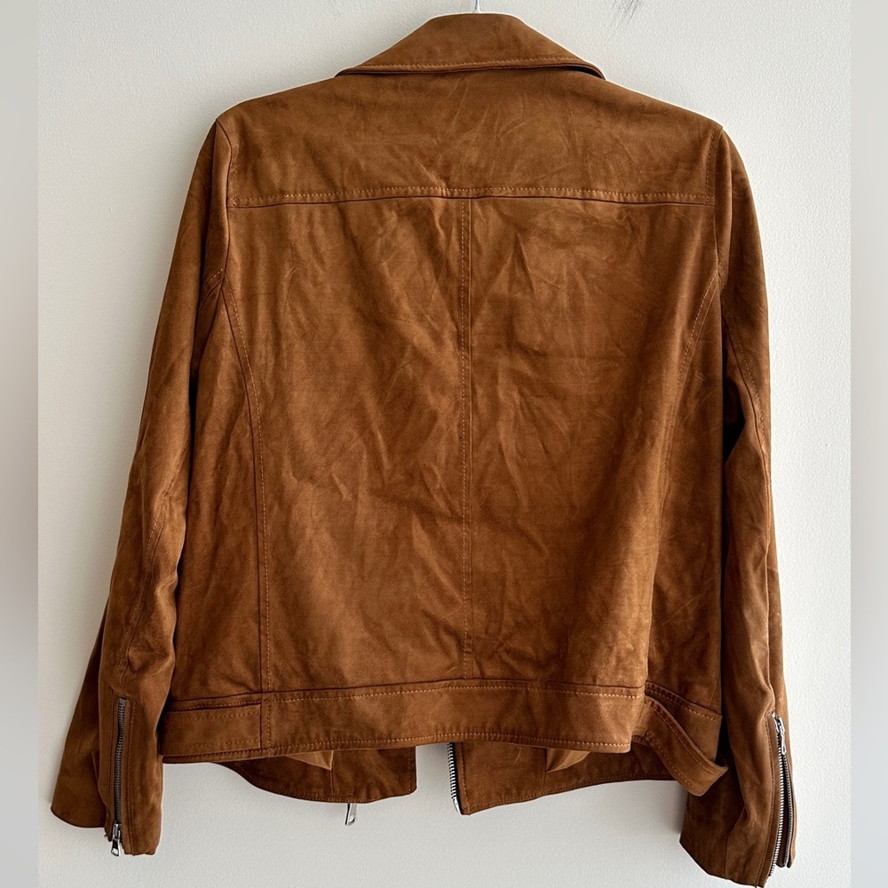 LOFT Tan Leather Jacket with Silver Accents - Picture 12 of 16